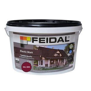 Гумова фарба Feidal Elastic Matt Матовий RAL 3005 Бордовий 12 кг 50132319 фото