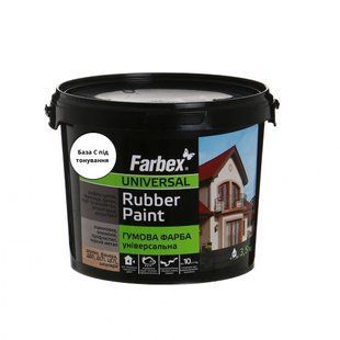 Фарба гумова універсальна Farbex Rubber Paint База С 3,5 кг 50106228 фото