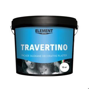Фасадная декоративная штукатурка ELEMENT Decor TRAVERTINO 15 кг 1000013922 фото