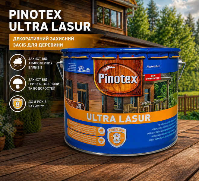 Пропитка для дерева Pinotex Ultra Lasur орегон 1 л 5302280 фото Пропитка для дерева Pinotex Ultra Lasur орегон 1 л 5302280 фото