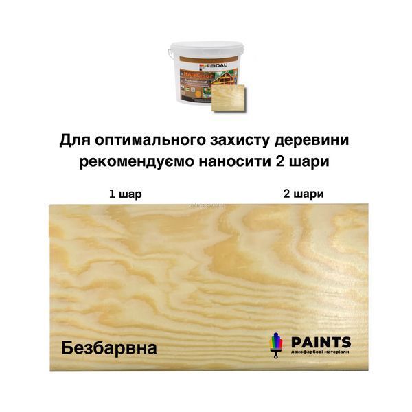 Акриловая лазурь Holzlasur Feidal бесцветная 2,3 л 50210112 фото