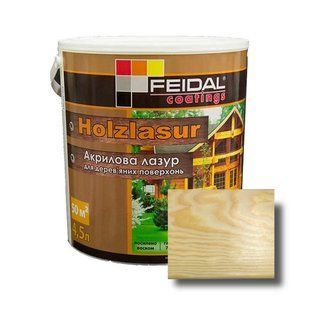 Акриловая лазурь Holzlasur Feidal бесцветная 4,5 л 50210113 фото