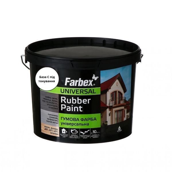 Фарба гумова універсальна Farbex Rubber Paint База С 12 кг 50106230 фото Фарба гумова універсальна Farbex Rubber Paint База С 12 кг 50106230 фото