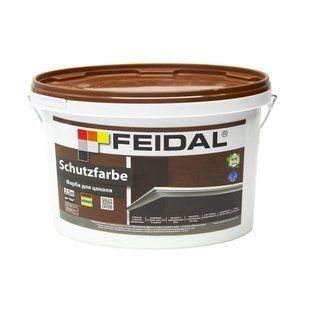 Краска для цоколя Feidal Schutzfarbe Белая 2,5 л 50129037 фото