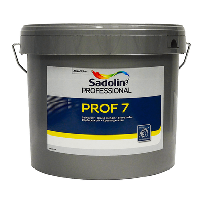 Латексна фарба Sadolin Prof 7 для стін та стелі Біла BW 10 л 5143611 фото