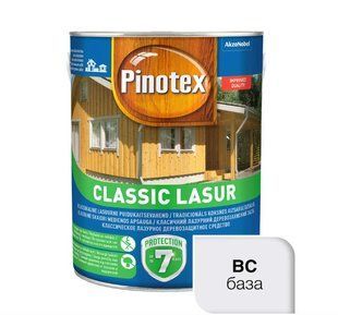 Пропитка для дерева Pinotex Classic Lasur бесцветная BC 1 л 5302226 фото