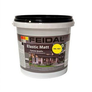 Гумова фарба Feidal Elastic Matt Матовий RAL 1021 Жовтий 1,2 кг 50132304 фото