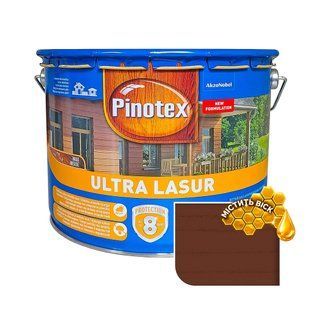 Пропитка для дерева Pinotex Ultra Lasur тик 10 л 5302667 фото