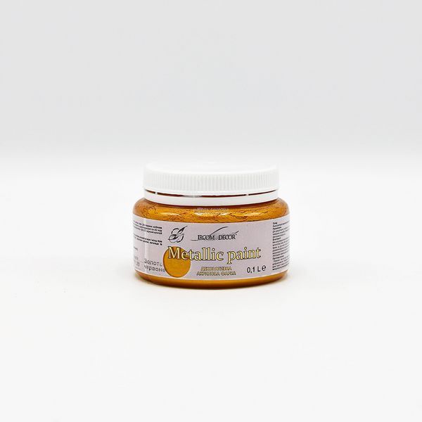 Декоративная краска Ircom Decor Metallic Paint IR-152 Золото красное 0,1 л i00300229 фото Декоративная краска Ircom Decor Metallic Paint IR-152 Золото красное 0,1 л i00300229 фото