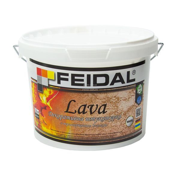 Декоративная штукатурка Feidal Lava Перламутровая 2,5 л 50108173 фото Декоративная штукатурка Feidal Lava Перламутровая 2,5 л 50108173 фото