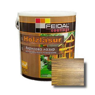 Акриловая лазурь Holzlasur Feidal орех 4,5 л 50210085 фото