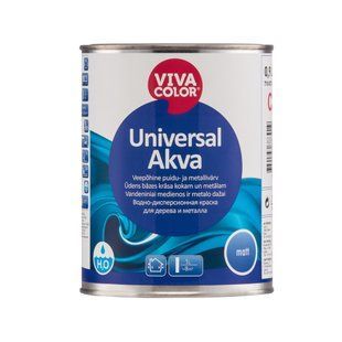 Краска водоэмульсионная Vivacolor Universal Akva Matt Белая &laquo;База А&raquo; 0,9 л 50132270 фото