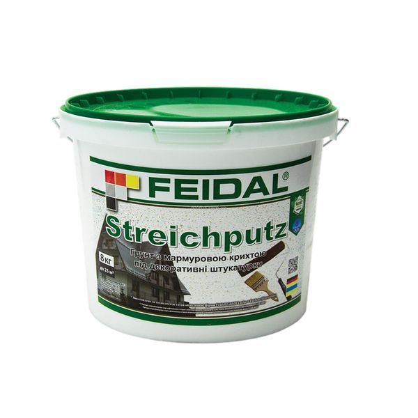 Грунт с мраморной крошкой под декоративные штукатурки Streichputz Feidal 8 кг 50306165 фото Грунт с мраморной крошкой под декоративные штукатурки Streichputz Feidal 8 кг 50306165 фото