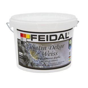 Декоративная краска с эффектом сатина Satin Dekor Weiss 2,5 кг 50124794 фото