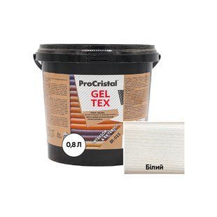 Пропитка лазурная для дерева (морилка) ProCristal Geltex IR-015 Белый 0,8 л i00201577 фото