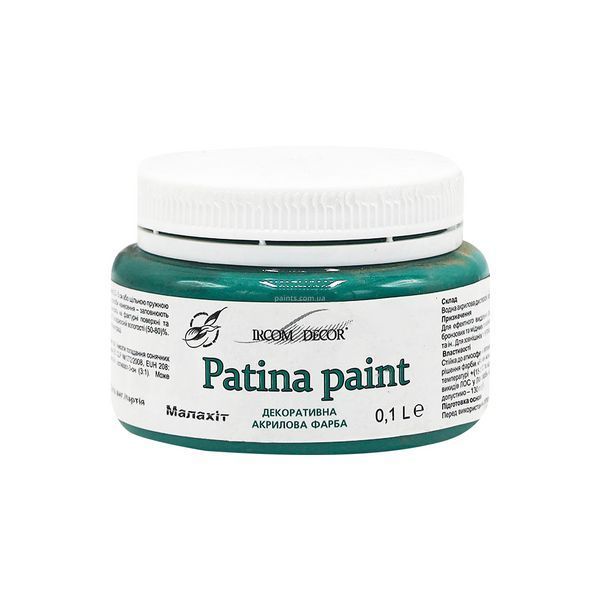 Краска декоративная Ircom Decor Patina paint IP-200 малахит 0.1 л 3400000001300 фото Краска декоративная Ircom Decor Patina paint IP-200 малахит 0.1 л 3400000001300 фото
