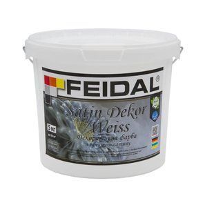 Декоративная краска с эффектом сатина Satin Dekor Weiss 5 кг 50124795 фото