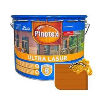 Пропитка для дерева Pinotex Ultra Lasur орегон 10 л 5302659 фото