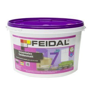 Краска Feidal Innenlatex Seidenmatt 7 Шелковисто-матовая Бесцветная 5 л 50105313 фото