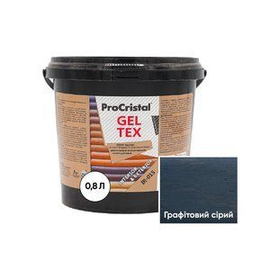 Пропитка лазурная для дерева (морилка) ProCristal Geltex IR-015 Графитовый серый 0,8 л i00001562 фото