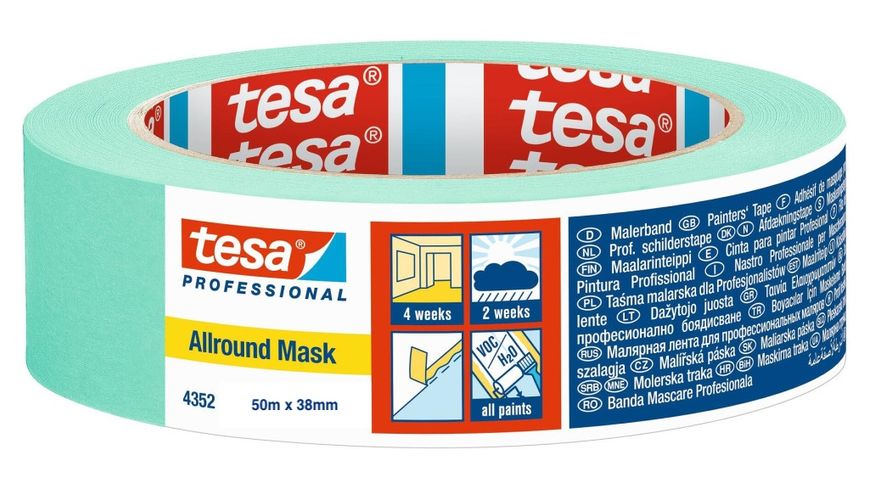 Универсальная малярная лента Tesa Allround Mask 50м х 38мм 04352-00003-00 фото