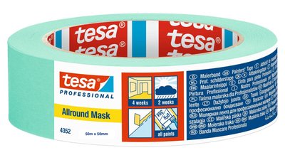 Універсальна малярна стрічка Tesa Allround Mask 50м х 50мм 04352-00004-00 фото