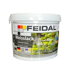 Эмаль акриловая Feidal Weisslack Белая матовая 2,5 л 50136026 фото