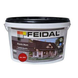 Гумова фарба Feidal Elastic Matt Матовий RAL 3002 Червоний 12 кг 50132315 фото