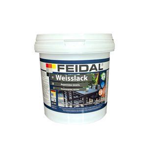 Эмаль акриловая Feidal Weisslack Бесцветная матовая 1 л 50136027 фото