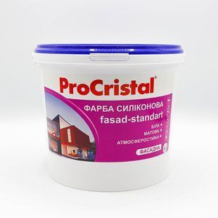 Фарба фасадна силіконова ProCristal Fasad Standart Si IR-133 Матова Біла 5 л i00301295 фото