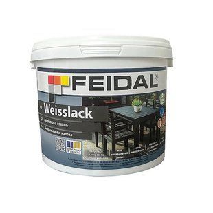 Эмаль акриловая Feidal Weisslack Бесцветная матовая 2,5 л 50136028 фото