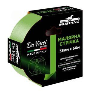 Малярная лента MUSTANG Da Vinci Green зеленая 50м х 38мм ITWP3850GN фото