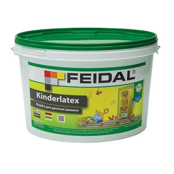 Краска для детской комнаты Feidal Kinderlatex 2,5 л 50101169 фото Краска для детской комнаты Feidal Kinderlatex 2,5 л 50101169 фото