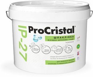 Шпаклевка акриловая ProCristal гладь Финиш ІР-27 16 кг 3400000002314 фото