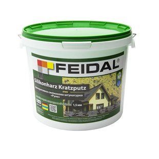 Декоративная силиконовая штукатурка Руно 1,5мм Silikonharz Kratzputz Feidal 25 кг 50116971 фото