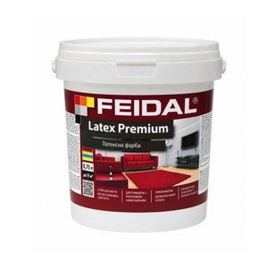 Краска акриловая Feidal Latex Premium Глубокоматовая Белая 0,75 л 50132153 фото