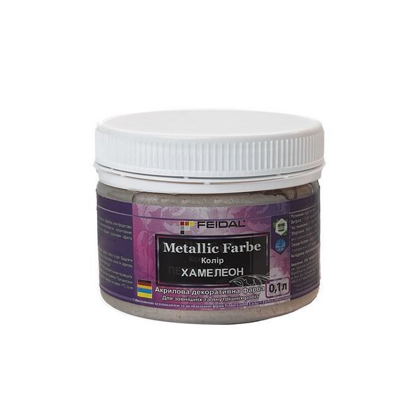 Декоративная краска Feidal Metallic Farbe Хамелеон 0,1 л 50104220 фото Декоративная краска Feidal Metallic Farbe Хамелеон 0,1 л 50104220 фото