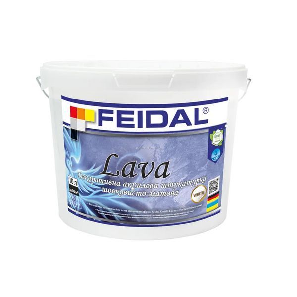Декоративная штукатурка Feidal Lava Шелковисто-матовая 10 л 50132172 фото Декоративная штукатурка Feidal Lava Шелковисто-матовая 10 л 50132172 фото