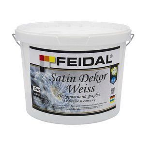 Декоративная краска с эффектом сатина Satin Dekor Weiss 10 кг 50124855 фото