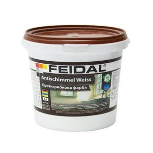 Противогрибковая краска Feidal Antischimmel Weiss 1 л 50122032 фото