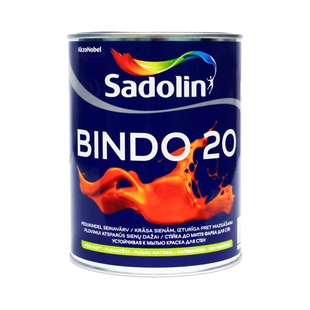 Латексная краска Sadolin Bindo 20 для стен и потолка Белая BW 1 л 5072639 фото