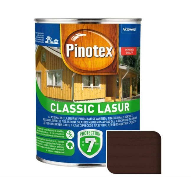 Пропитка лазурь для дерева Pinotex Classic Lasur Палисандр 3 л 5308846 фото Пропитка лазурь для дерева Pinotex Classic Lasur Палисандр 3 л 5308846 фото